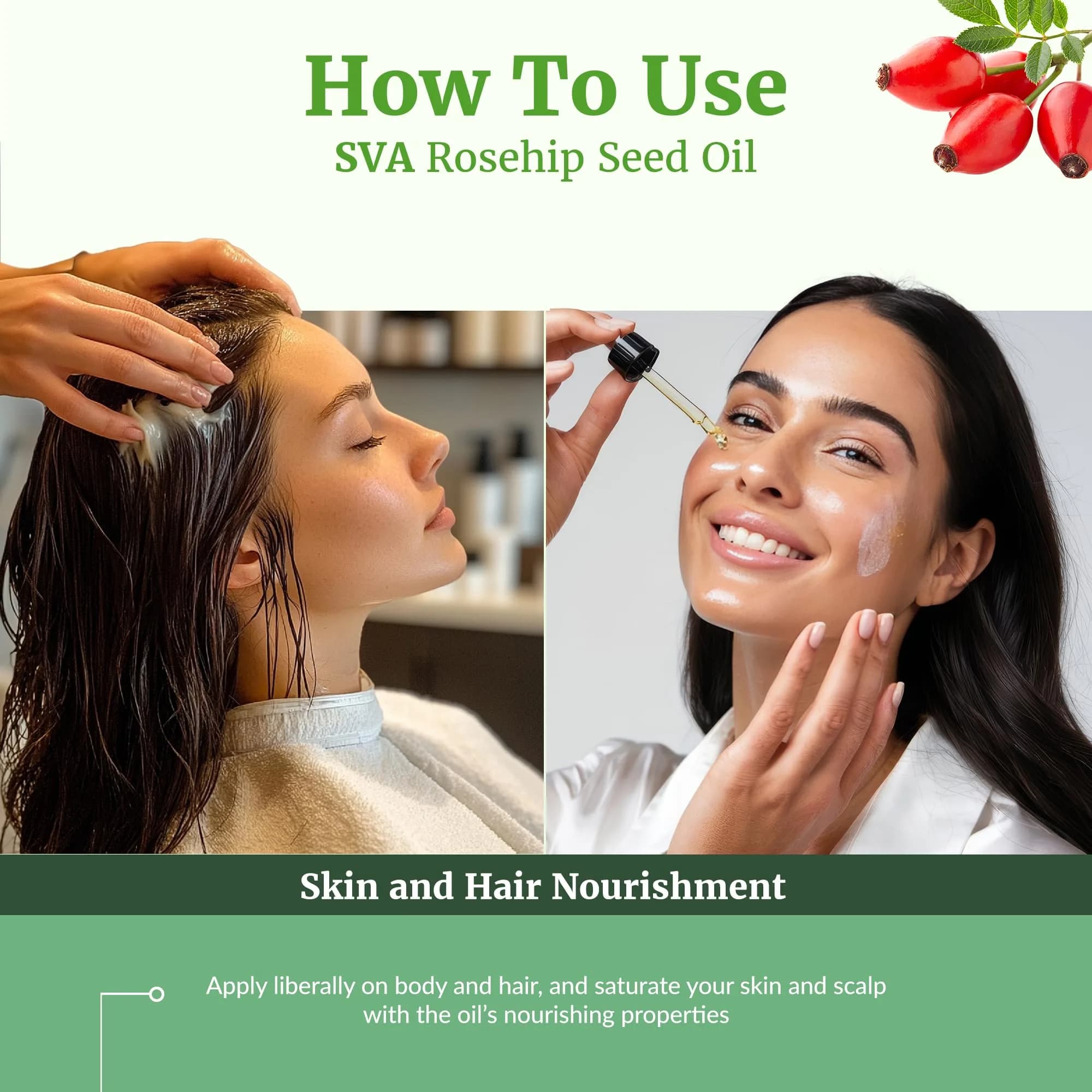 SVA Organics Rosehip Seed Oil 118 ml (4 Fl Oz) | Cold-Pressed Carrier Oil for Skin & Hair - view 5