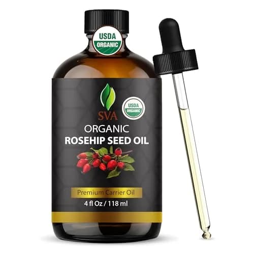 SVA Organics Rosehip Seed Oil 118 ml (4 Fl Oz) | Cold-Pressed Carrier Oil for Skin & Hair thumbnail 1