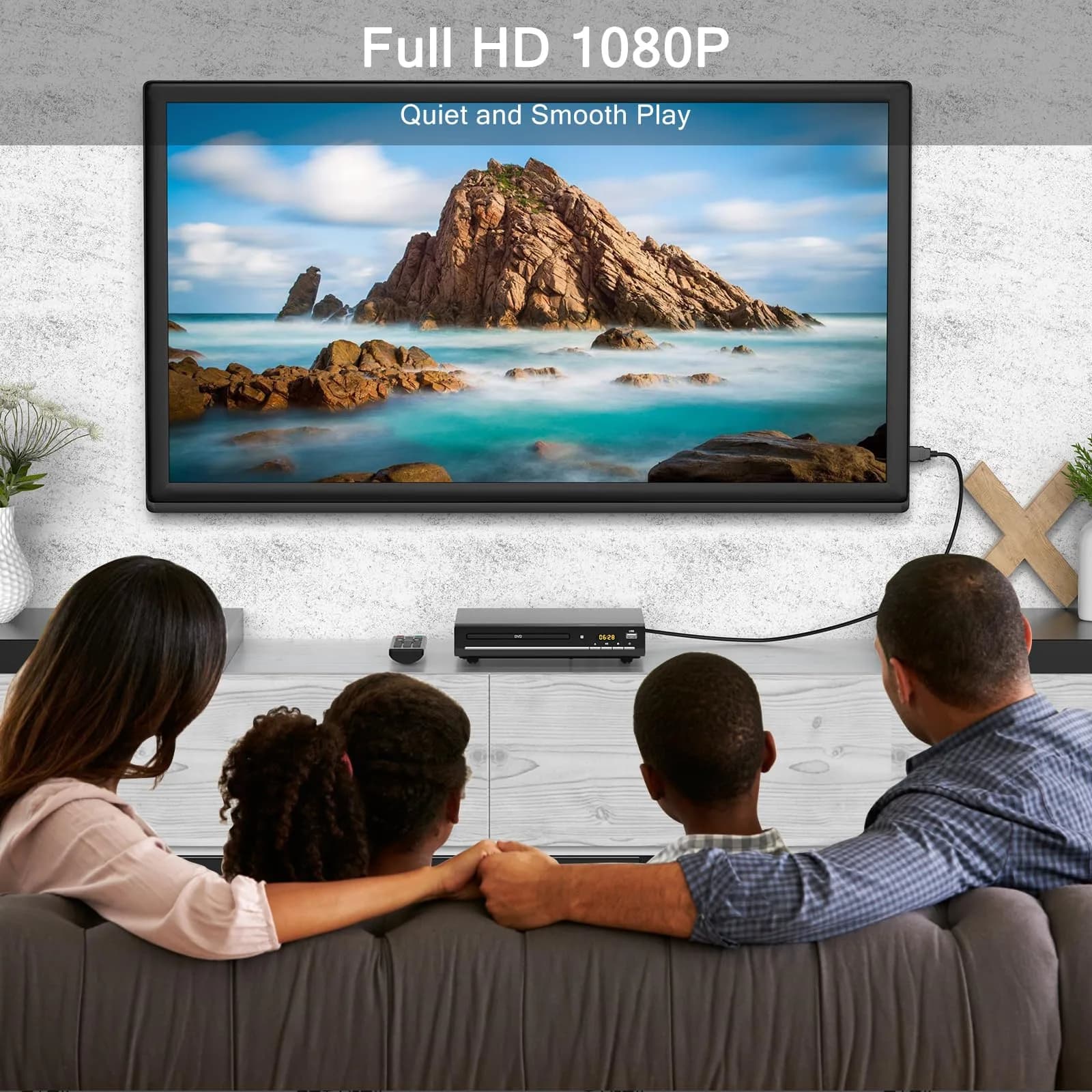 WSJSYH All-Region DVD Player with HDMI & USB | 1080P Upscaling, Region Free, Multi-Format Playback (1 Unit) - view 6