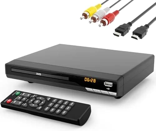 WSJSYH All-Region DVD Player with HDMI & USB | 1080P Upscaling, Region Free, Multi-Format Playback (1 Unit) thumbnail 1