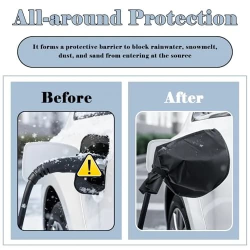 YGDMD Magnetic EV Charger Cover for Outdoor, Heavy-Duty Waterproof EV Charger Rain Cover for Iron-Bodied Electric Vehicles, Portable EVs Chargers Port Covers Automotive Exterior Accessories 53cm (20.47in) thumbnail 5
