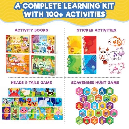 Learnabee Little Genius Kit for Toddlers | 100+ Activities for Ages 1-3, Screen-Free Fun thumbnail 2
