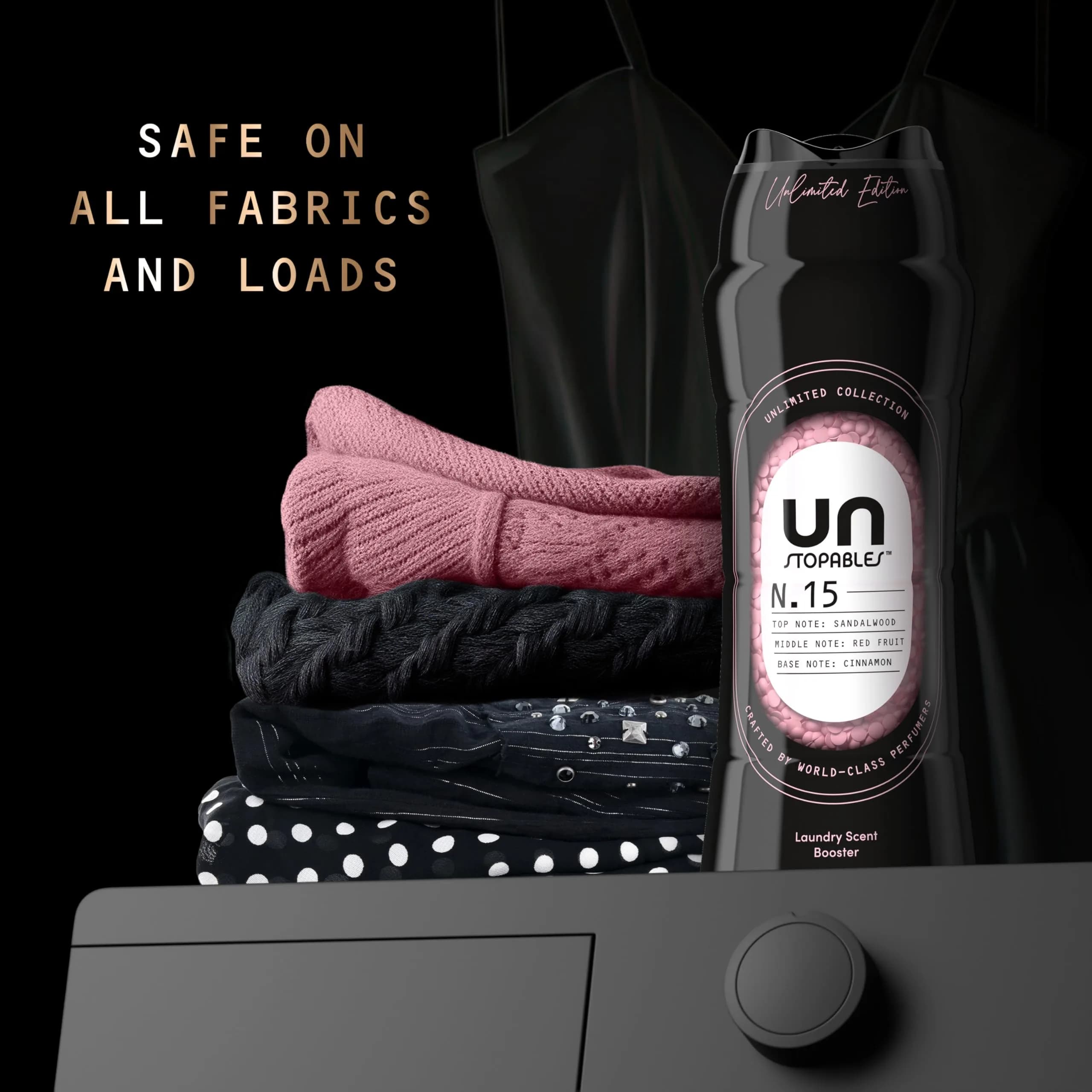 Downy Unstopables Unlimited Laundry Scent Booster Beads No. 15, 21.1 oz | Fragrance Harmony with Sandalwood & Red Fruit - view 9