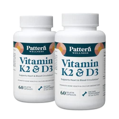 Pattern Wellness Vitamin K2 & D3 Supplement 120 Capsules thumbnail 1