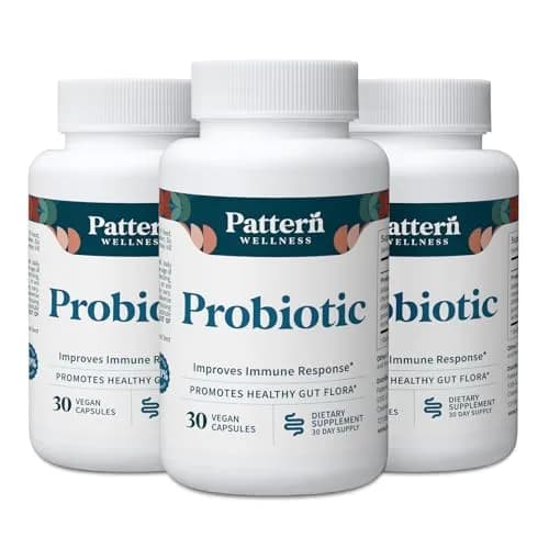 Pattern Wellness Probiotic Supplement 90 Vegan Capsules | Supports Gut & Immunity thumbnail 1