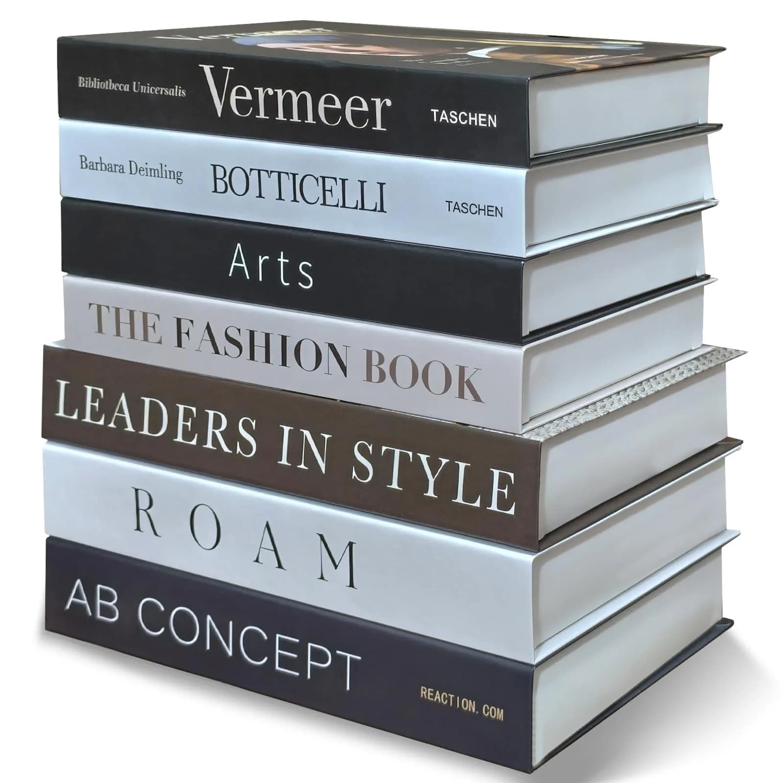 Gocelufe Decorative Books for Home Decor - 7 Pcs Faux Books Stack, 25cm (10 in) L x 38cm (15 in) H x 4cm (1.57 in) D | Designer Decor Set