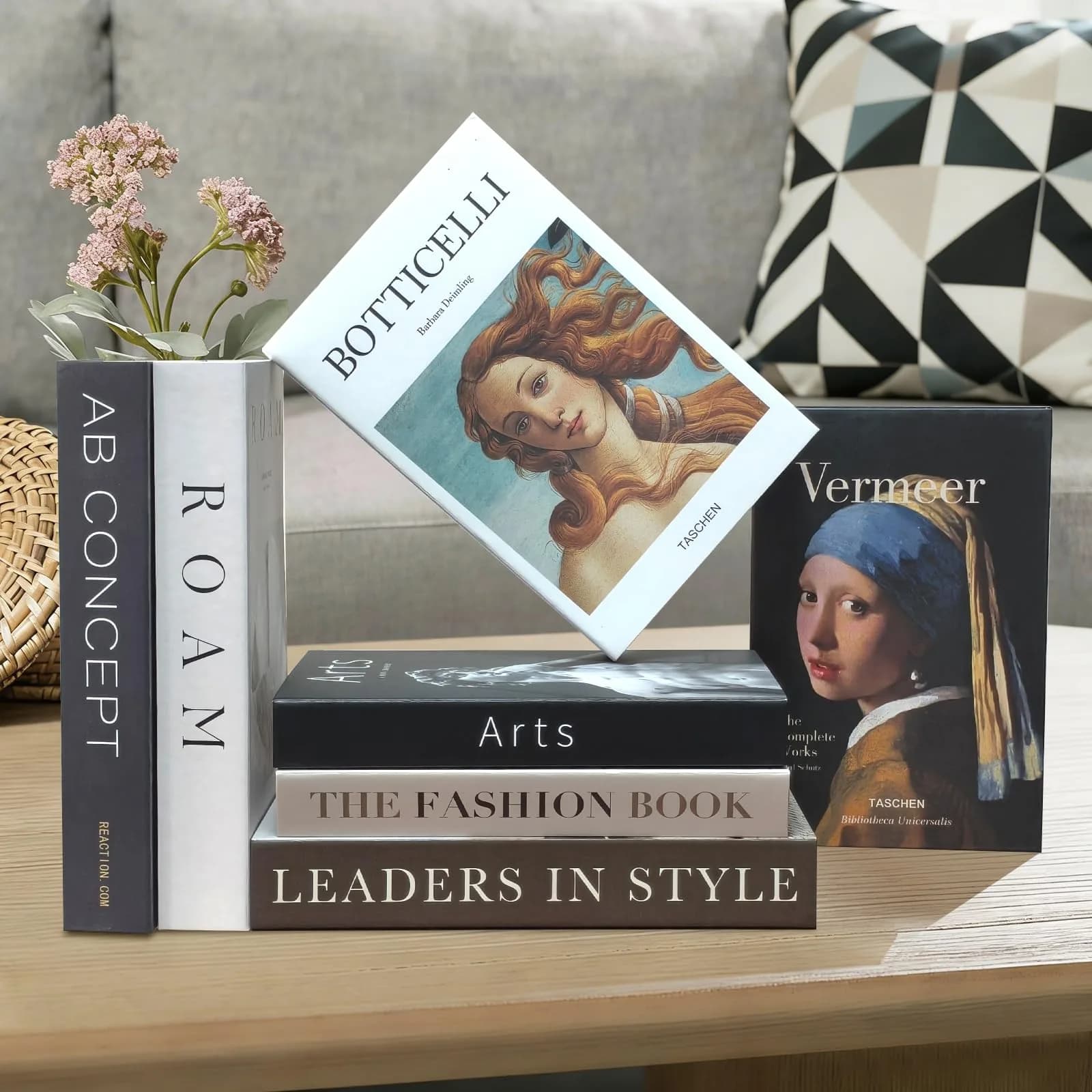 Gocelufe Decorative Books for Home Decor - 7 Pcs Faux Books Stack, 25cm (10 in) L x 38cm (15 in) H x 4cm (1.57 in) D | Designer Decor Set - view 5