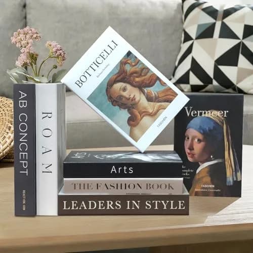 Gocelufe Decorative Books for Home Decor - 7 Pcs Faux Books Stack, 25cm (10 in) L x 38cm (15 in) H x 4cm (1.57 in) D | Designer Decor Set thumbnail 5