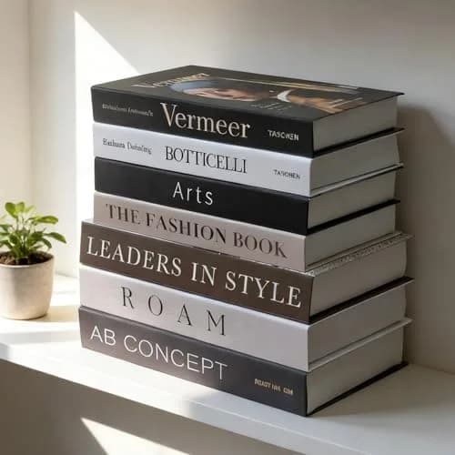 Gocelufe Decorative Books for Home Decor - 7 Pcs Faux Books Stack, 25cm (10 in) L x 38cm (15 in) H x 4cm (1.57 in) D | Designer Decor Set thumbnail 7