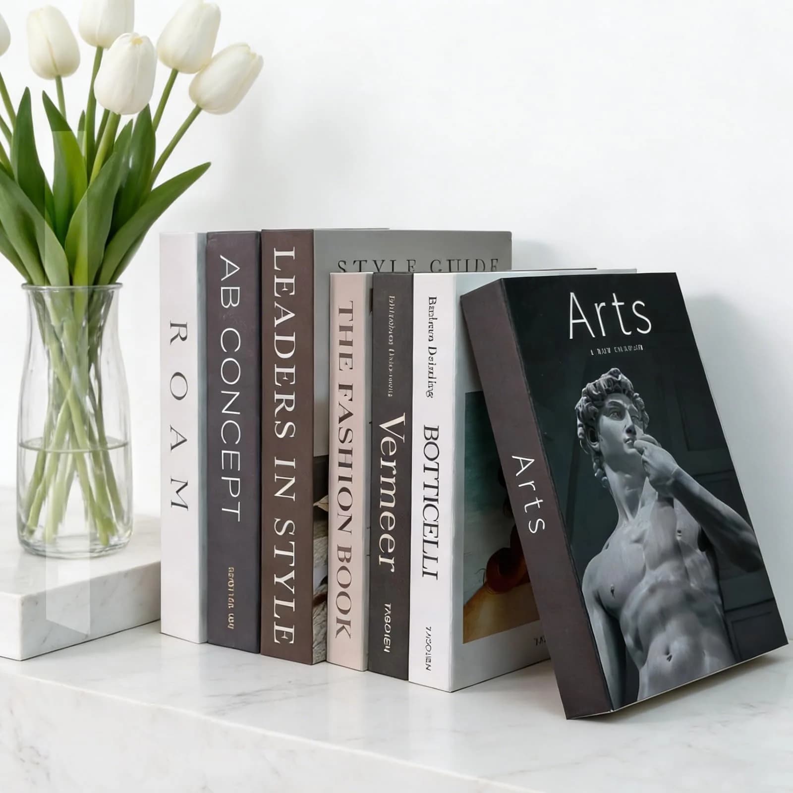 Gocelufe Decorative Books for Home Decor - 7 Pcs Faux Books Stack, 25cm (10 in) L x 38cm (15 in) H x 4cm (1.57 in) D | Designer Decor Set - view 4