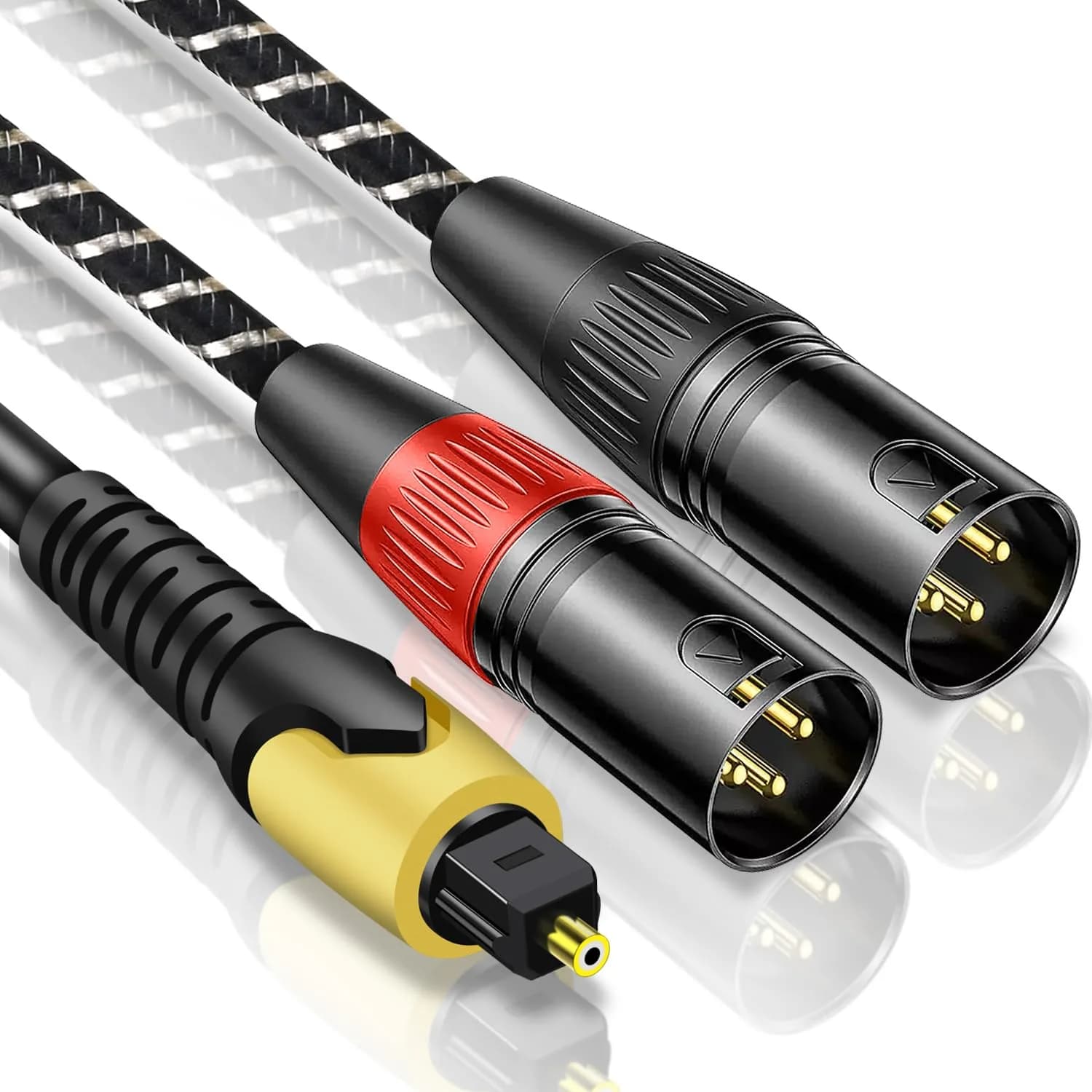 NCGGY 192KHz DAC Optical to Dual XLR Male Converter | High-Quality Audio Signal Conversion