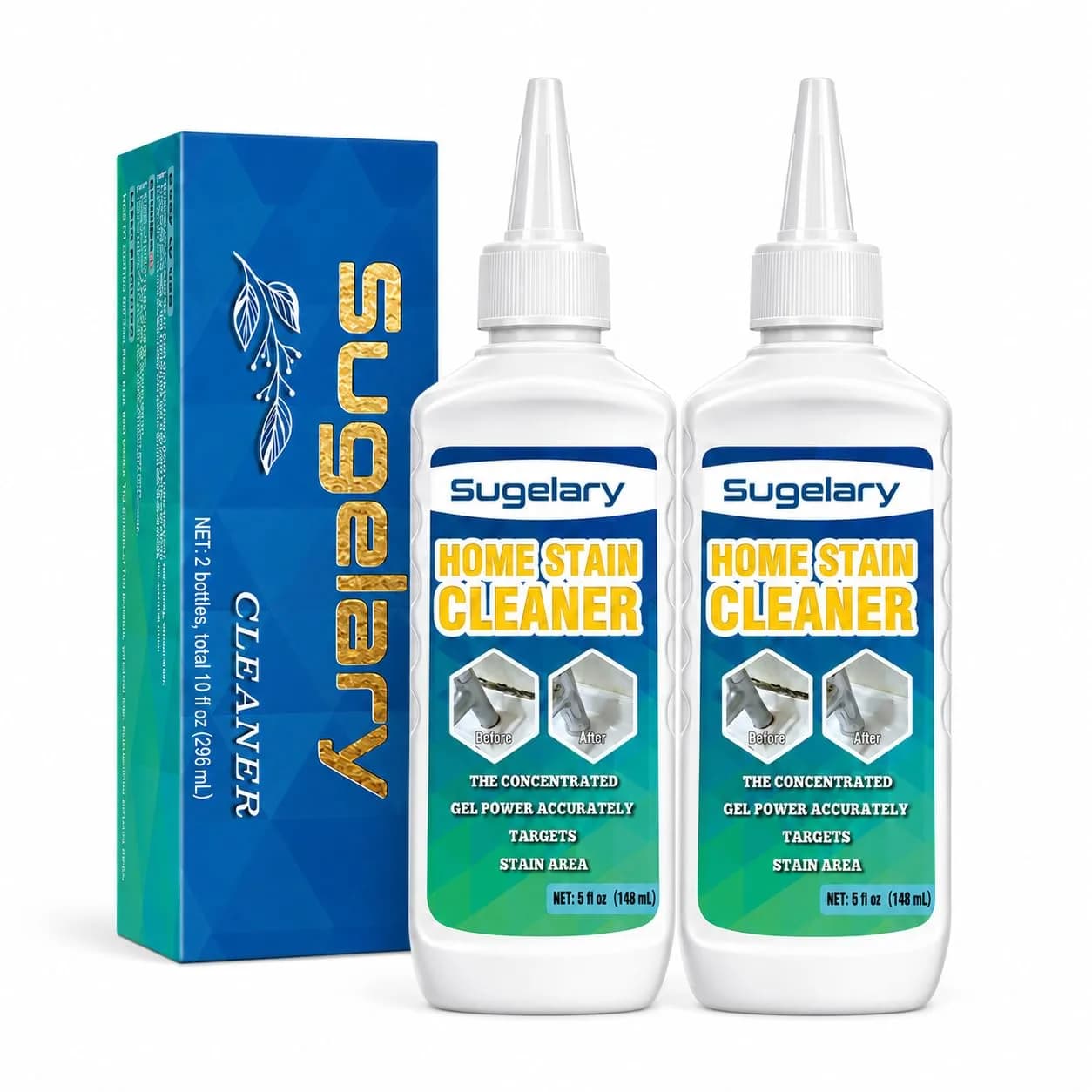 Sugelary Household Washing Machine Cleaner Gel 473ml (16 Fl Oz) | Cleans Grout, Sinks, Showers — 5 Fl Oz