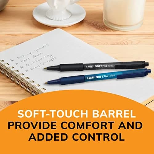 BIC Soft Feel Black Retractable Ballpoint Pens 1mm (36-Count Pack) | Smooth Ink Flow for Everyday Writing thumbnail 4