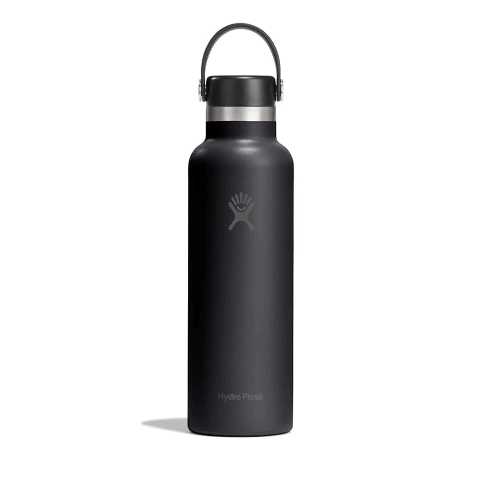 Hydro Flask Standard Mouth 21 Oz Water Bottle | Tonal Black Insulated Stainless Steel, Leakproof - main product image
