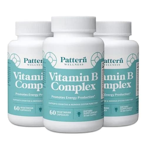 Pattern Wellness Vitamin B Complex Supplement – 180 Capsules | Supports Energy & Wellness thumbnail 1