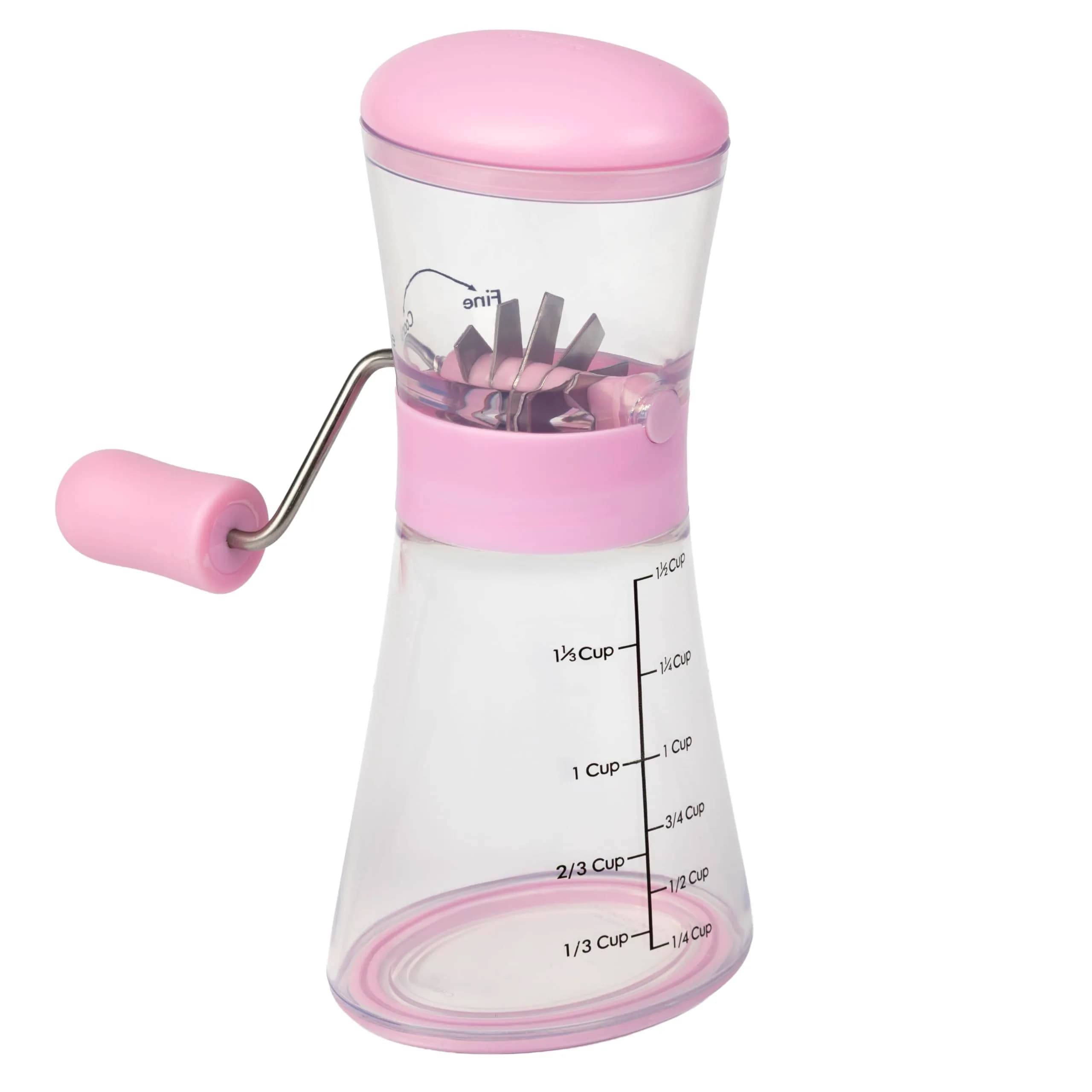 Prepworks by Progressive Nut Chopper with Non-Skid Base, Magenta | Fine & Coarse Chop — Magenta