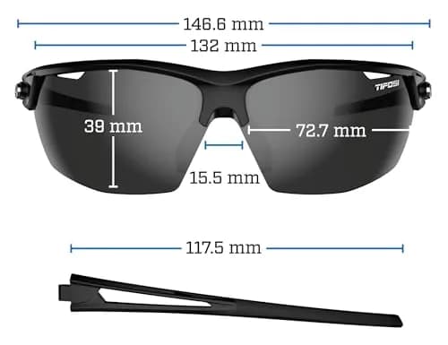 Tifosi Navar Sunglasses Small-Medium | 100% UVA/UVB, Shatterproof Polycarbonate (70-120 chars) thumbnail 2