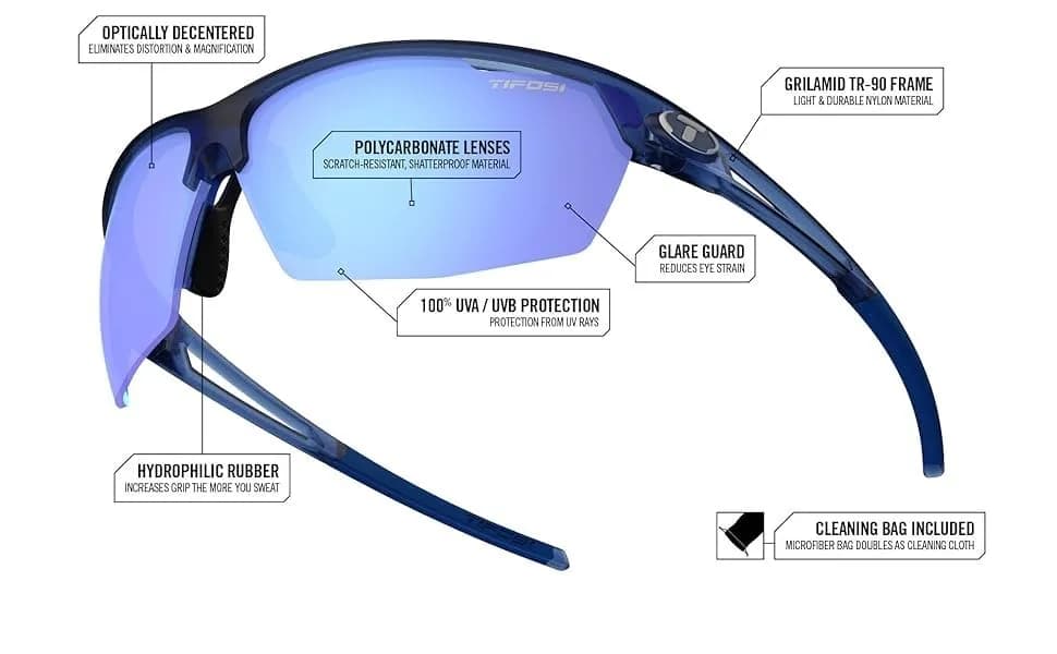 Tifosi Navar Sunglasses Small-Medium | 100% UVA/UVB, Shatterproof Polycarbonate (70-120 chars) thumbnail 4