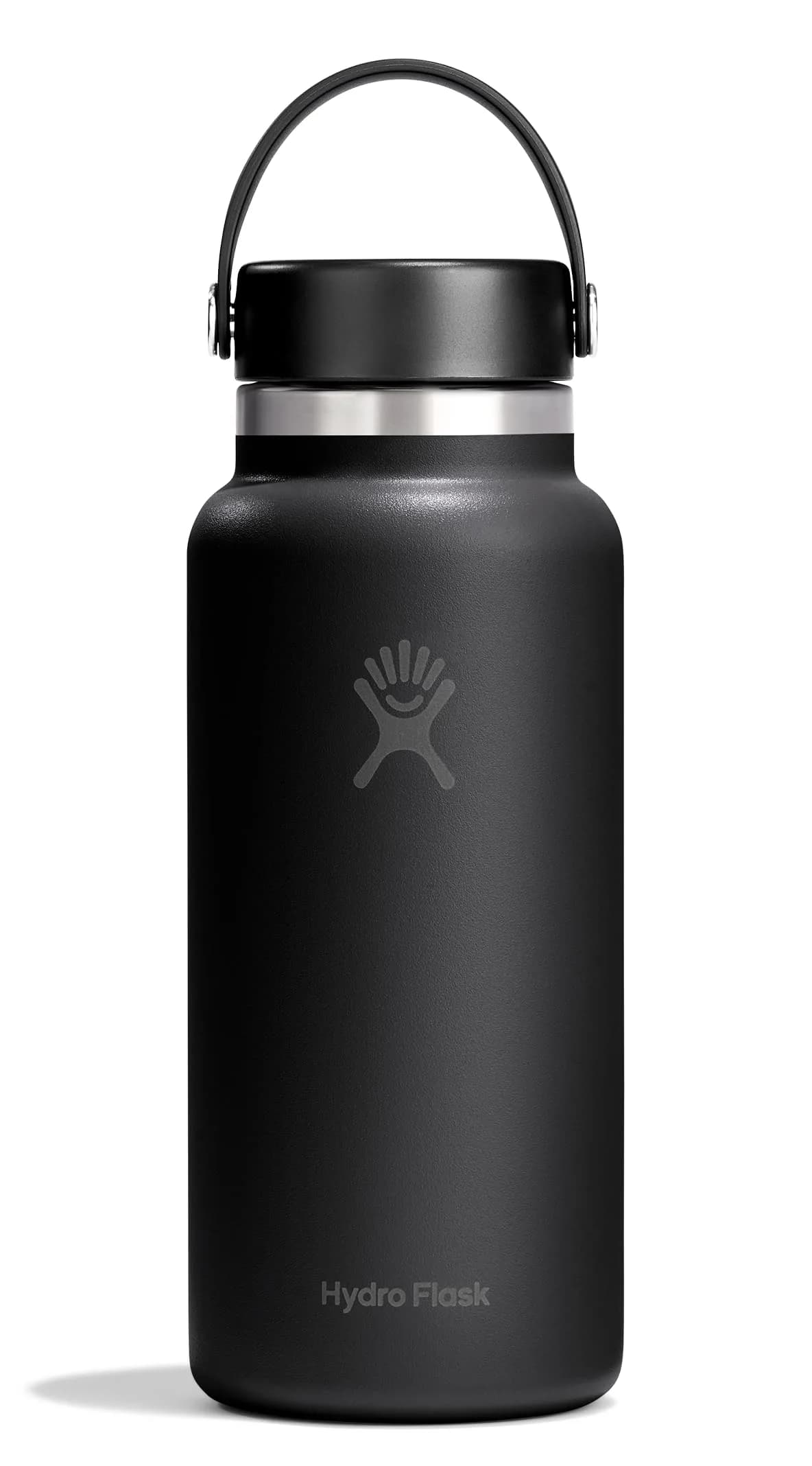 Hydro Flask 32 Oz Tonal Black Wide Mouth Water Bottle | Insulated Stainless Steel, Leakproof Flex Lid - main product image
