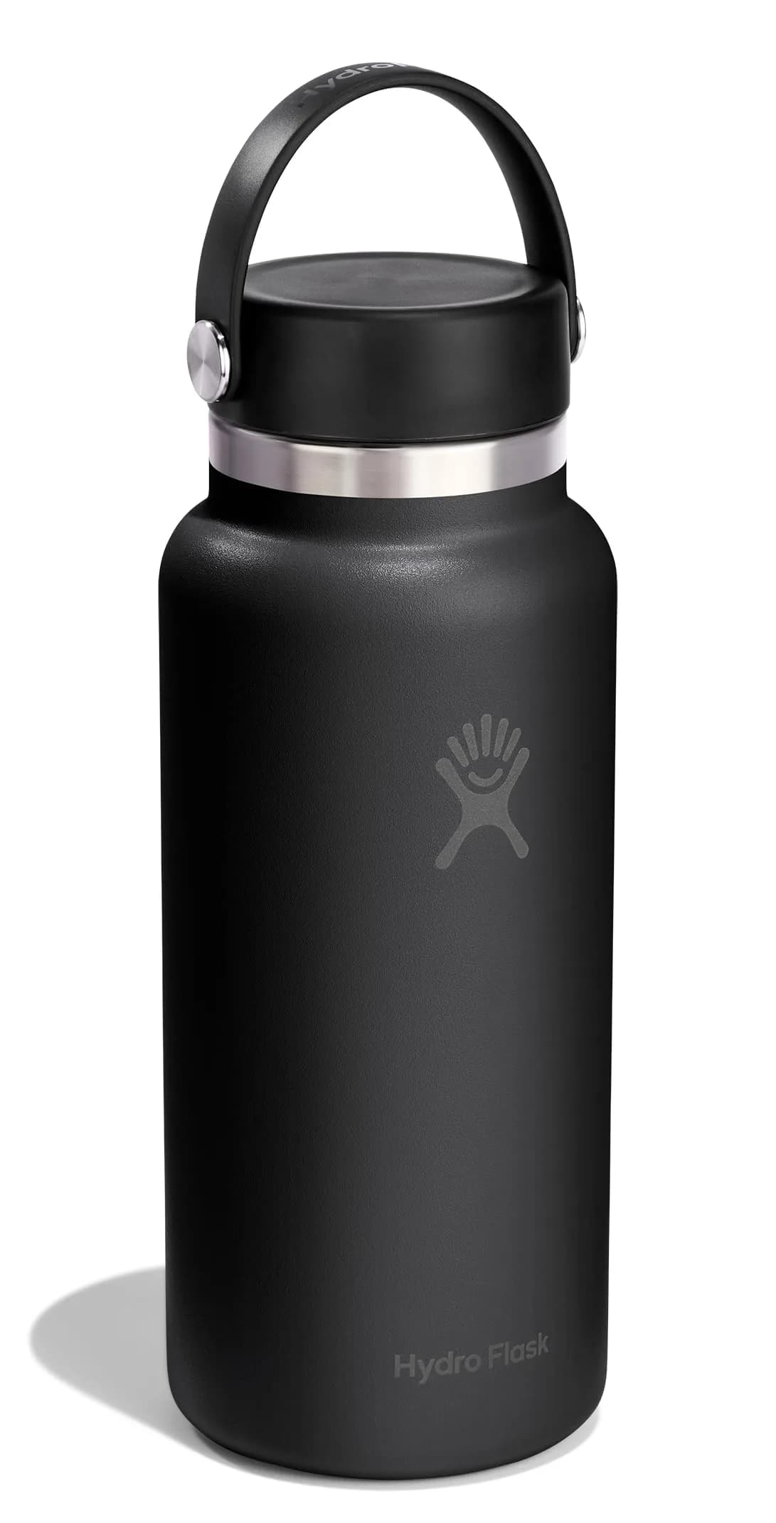 Hydro Flask 32 Oz Tonal Black Wide Mouth Water Bottle | Insulated Stainless Steel, Leakproof Flex Lid thumbnail 2