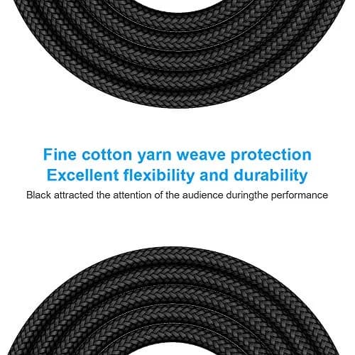 New Bee 30ft (9.14m) Instrument Cable | Low Noise High Fidelity Balanced Audio Cord thumbnail 6