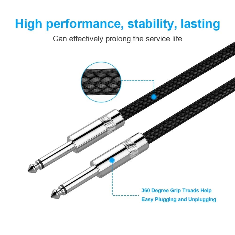 New Bee 30ft (9.14m) Instrument Cable | Low Noise High Fidelity Balanced Audio Cord - view 4
