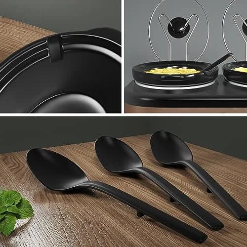 Sunvivi Triple Slow Cooker, Buffet Server & Warmer with 3 Removable Ceramic Pots, 4.5 Quarts | Versatile Multi-Task Kitchen Appliance thumbnail 8