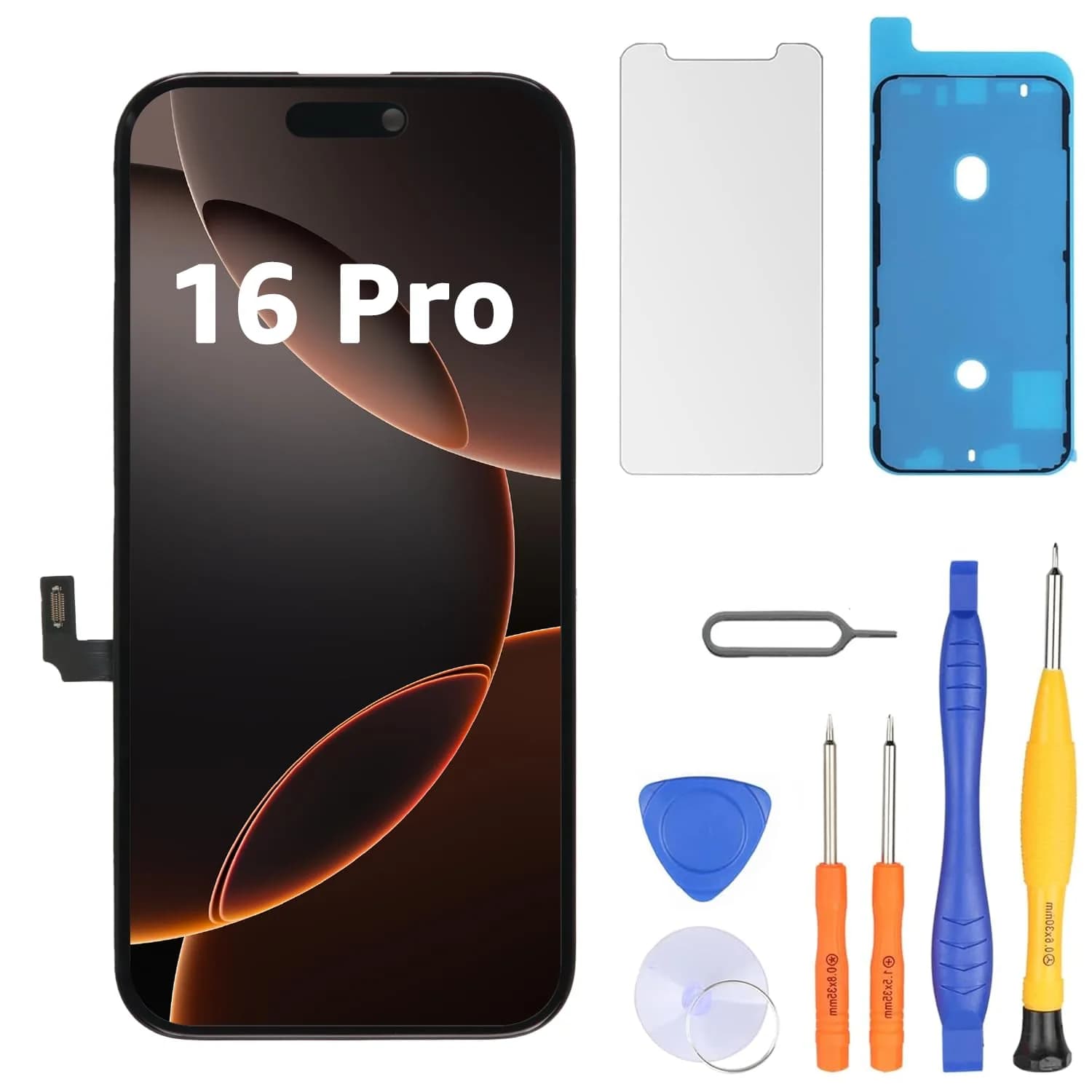 LL TRADER iPhone 16 Pro Screen Replacement 6.3" FHD LCD Touch Digitizer with Repair Kit - main product image