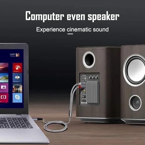 NCGGY USB to Dual 6.35mm TS Mono Audio Cable 1.83m (6 Feet) | Connect PC to Amplifiers & Speakers thumbnail 4