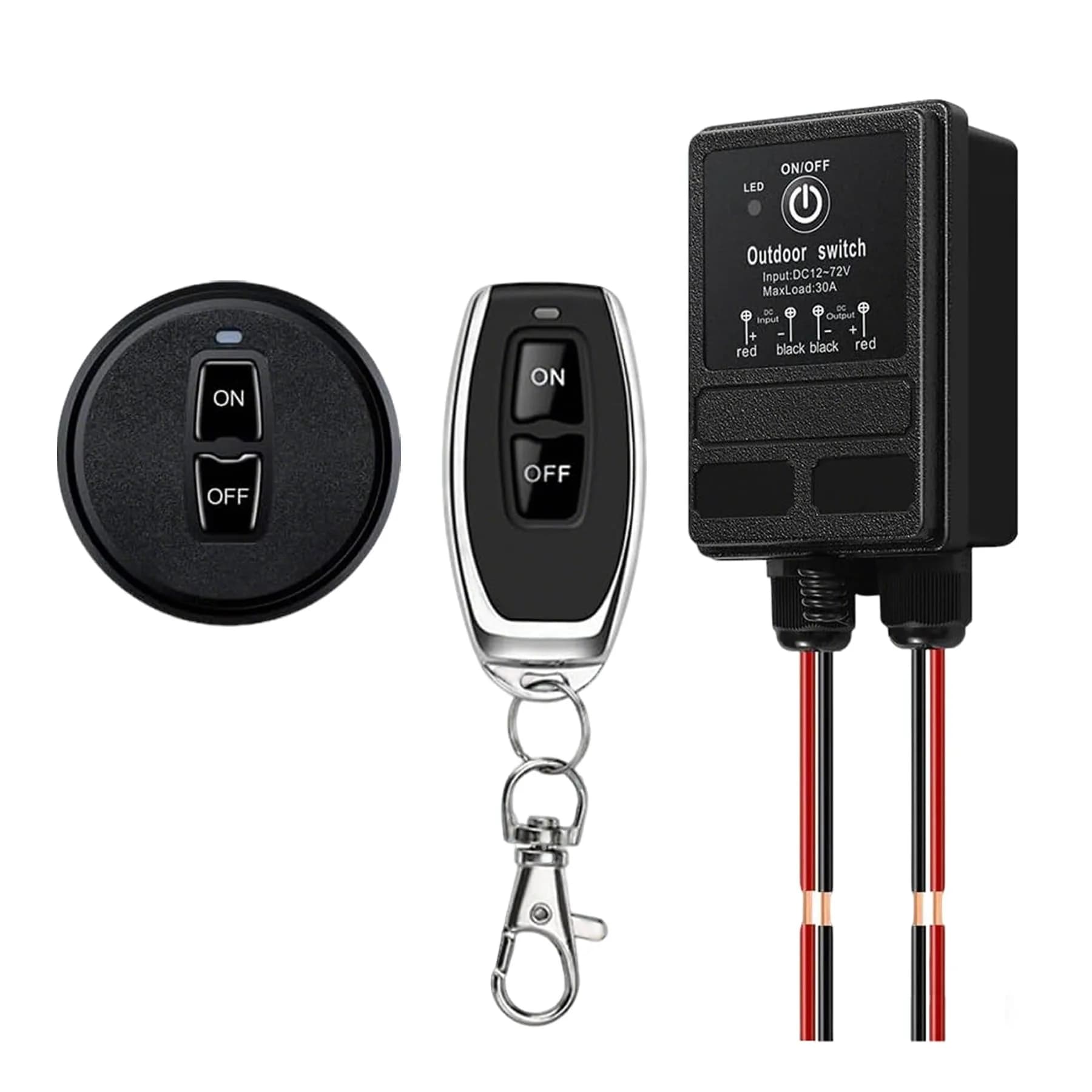 WOODGUILIN 12V Relay Remote Switch Wireless Relay Switch DC 12V-72V | Long Range, Waterproof, High Power