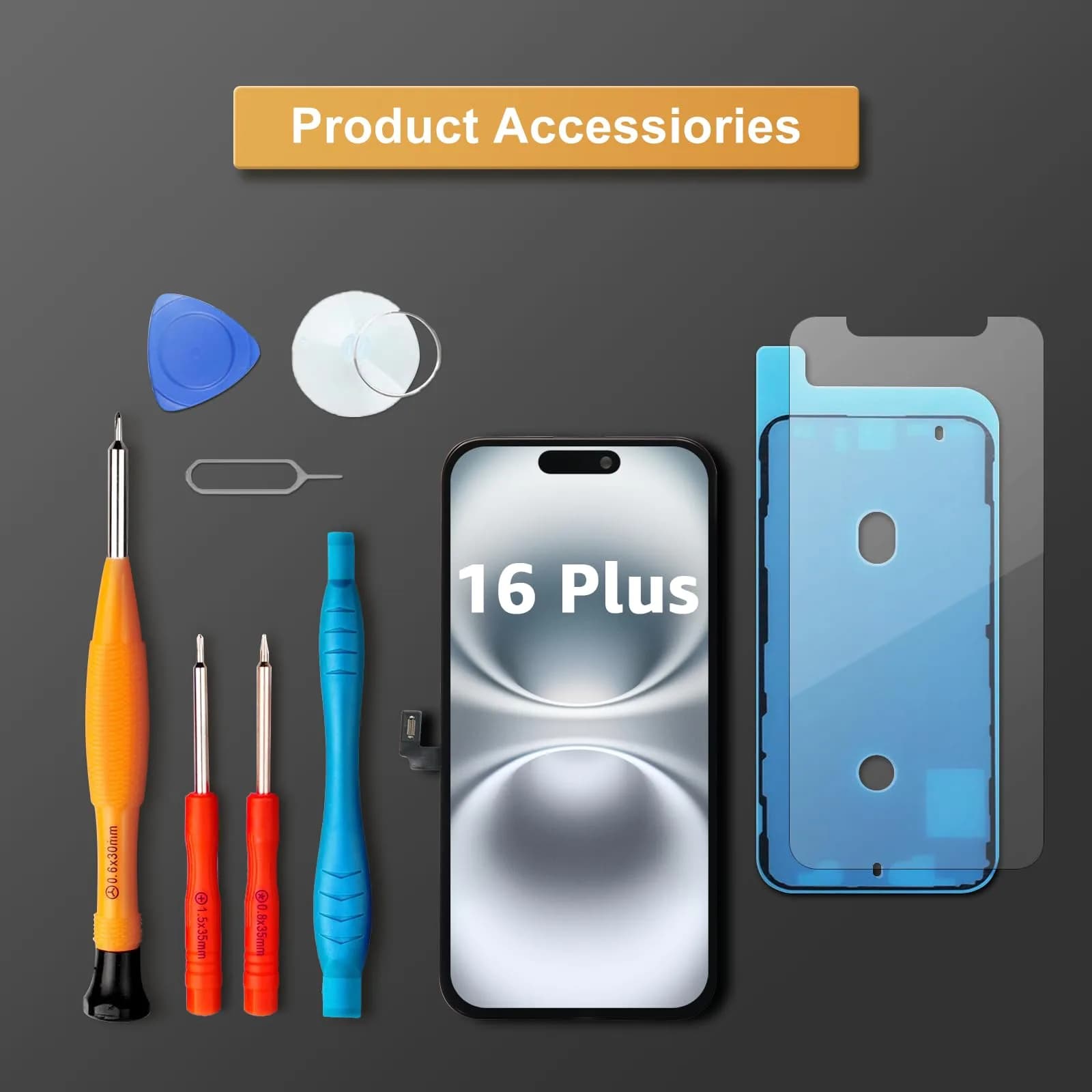 LL TRADER iPhone 16 Plus Screen Replacement 6.7" FHD LCD Touch Panel with Repair Kit - view 5