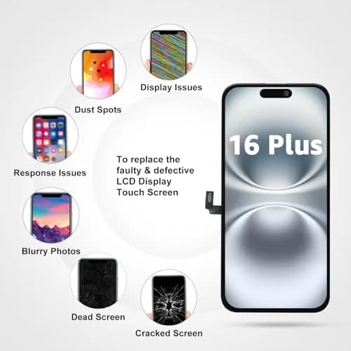 LL TRADER iPhone 16 Plus Screen Replacement 6.7" FHD LCD Touch Panel with Repair Kit thumbnail 3