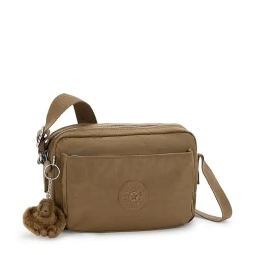 Kipling Abanu Crossbody Bag Smooth Khaki 4L (135 cu in) | Lightweight Water-Resistant Nylon Multi-Compartment Bag thumbnail 6