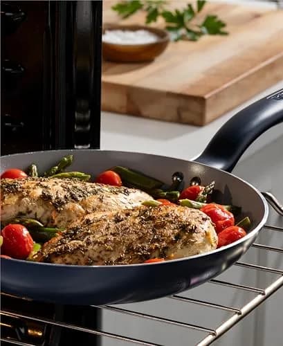 T-Fal Ceramic Nonstick Cookware Set | Oven Safe Up to 350°F, 12-Piece, Includes Pots, Pans & Utensils thumbnail 2
