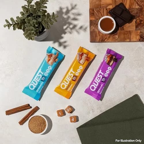 Quest Nutrition Stacks Protein Bars Cinnamon Brown Sugar 67g (2.36oz) 12 Count | 20g Protein, 12g Fiber, 1g Sugar, Gluten-Free, Kosher thumbnail 6