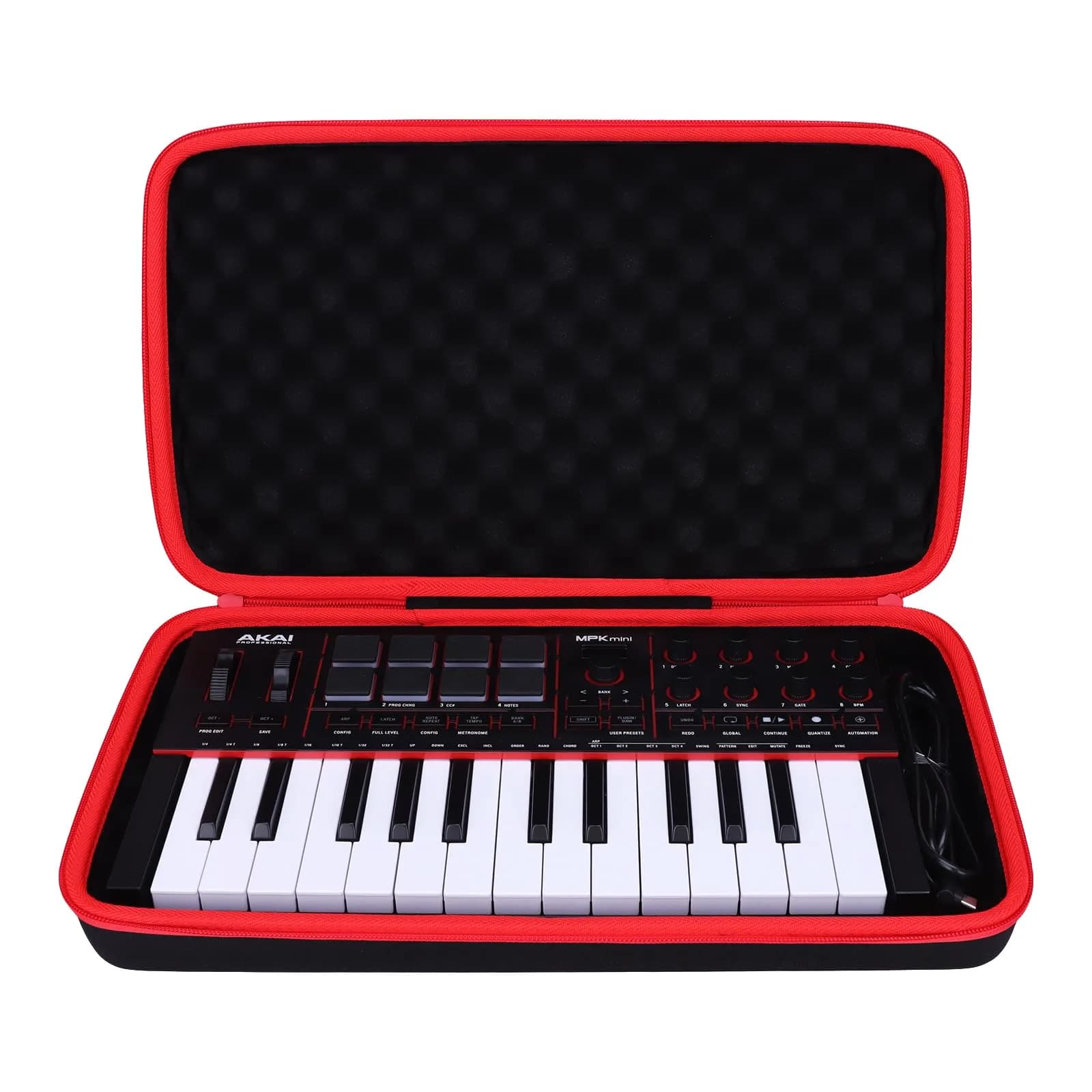 LTGEM Hard Case for Akai Professional MPK Mini IV MIDI Keyboard Controller | Black - main product image