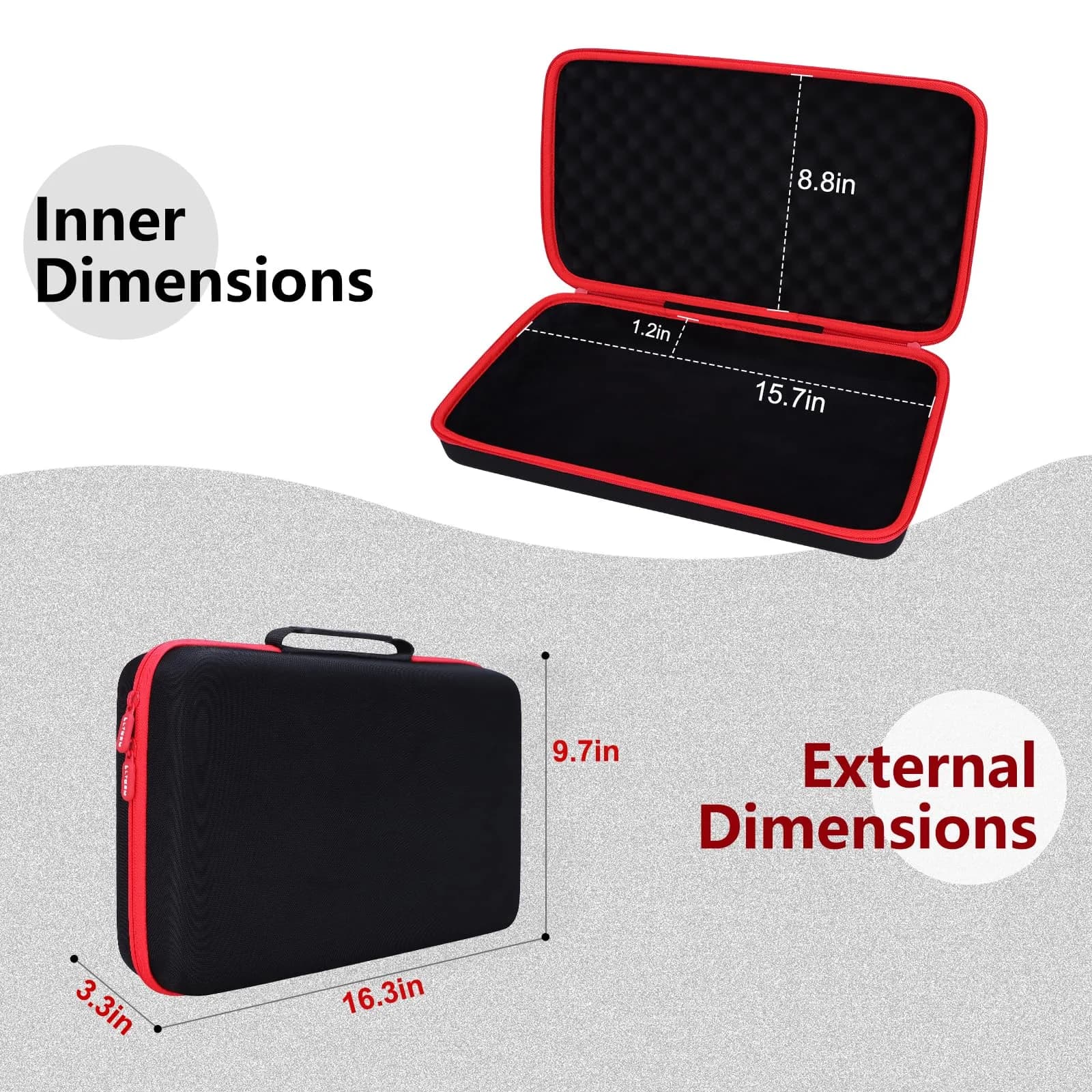 LTGEM Hard Case for Akai Professional MPK Mini IV MIDI Keyboard Controller | Black - view 2