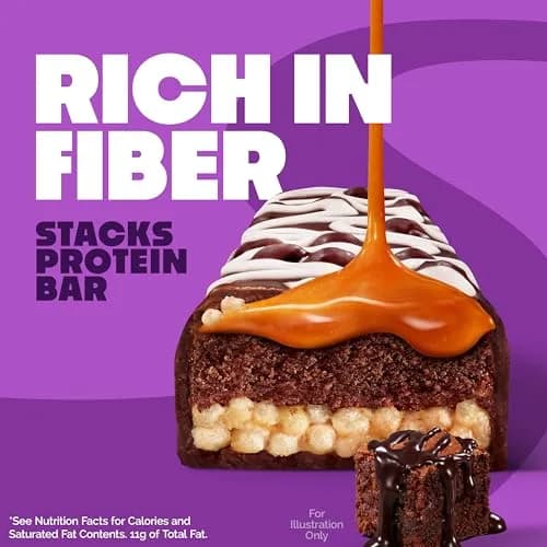 Quest Nutrition Stacks Protein Bars Brownie a la Mode 12 Count (Pack of 1) | 20g Protein Snack Bar with 3g Net Carbs thumbnail 3