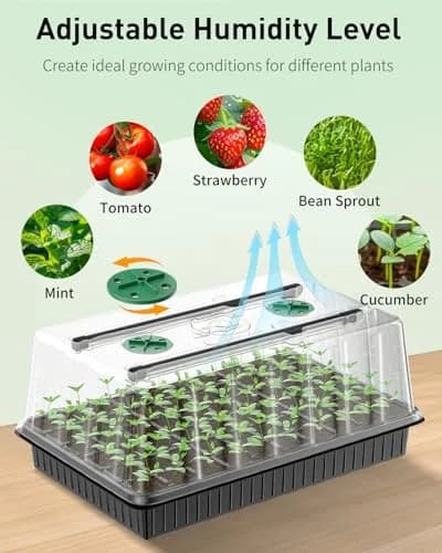 Pawfly 2 Pack Seed Starter Kit, 120 Cells | Indoor Germination Trays with Grow Light & Humidity Domes thumbnail 5