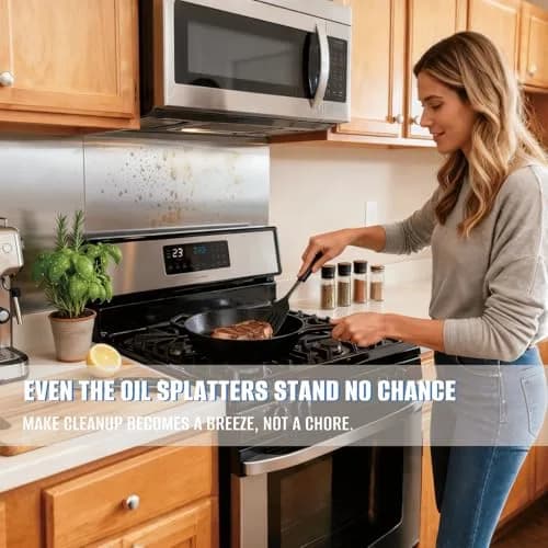 TUTU 30" x 12" Stainless Steel Stove Backsplash | Easy Clean Wall Shield for Range Hoods - view 6