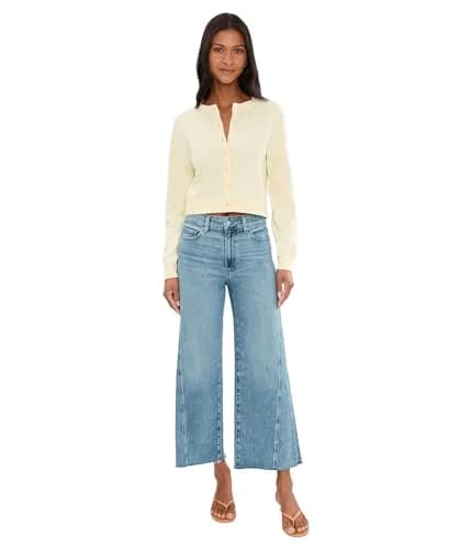 525 America Womens Cleo Saddle Shoulder Cardigan Lemon Icing | Regular Fit, Crew Neck, 97% Cotton, 3% Nylon, One Size thumbnail 2