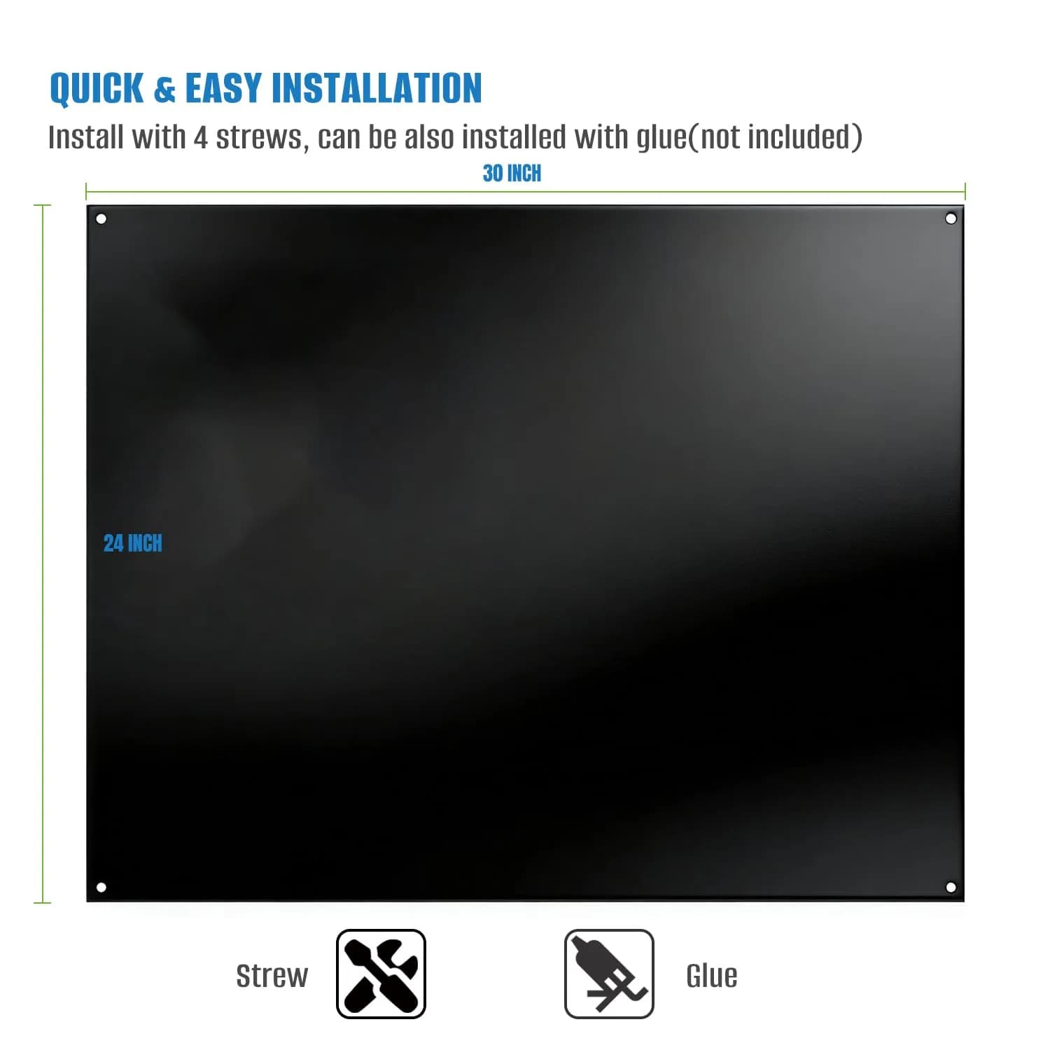 TUTU Stainless Steel Stove Backsplash 24" x 30" Black | Easy Clean Wall Shield - view 4