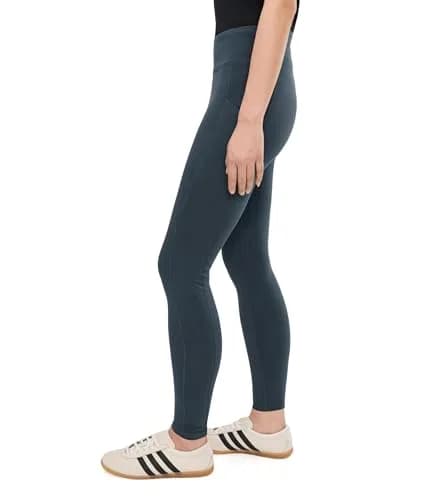 Pact Women's On the Go-to Pocket Legging | Skinny Fit, Organic Cotton & Elastane, Steel Blue, Medium thumbnail 3