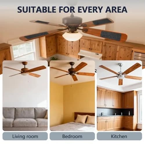 WAWINY 10 Pack Ceiling Fan Filters for Blades | Natural Coconut Air Purifier Pads thumbnail 6