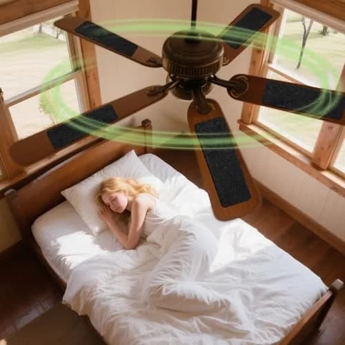 WAWINY 10 Pack Ceiling Fan Filters for Blades | Natural Coconut Air Purifier Pads thumbnail 7
