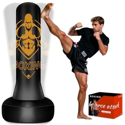 Vobab Freestanding Punching Bag for Adults, 70 inch (177.8 cm) Inflatable Boxing Bag with Stand | Heavy Duty Training Equipment thumbnail 1