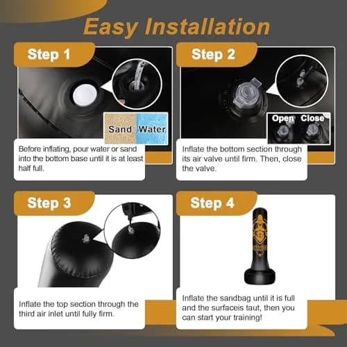 Vobab Freestanding Punching Bag for Adults, 70 inch (177.8 cm) Inflatable Boxing Bag with Stand | Heavy Duty Training Equipment thumbnail 7