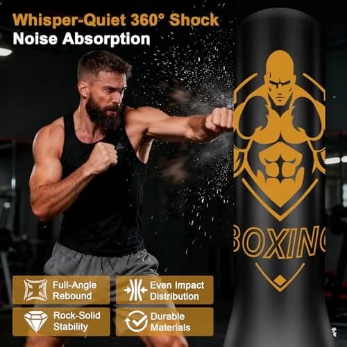 Vobab Freestanding Punching Bag for Adults, 70 inch (177.8 cm) Inflatable Boxing Bag with Stand | Heavy Duty Training Equipment thumbnail 2