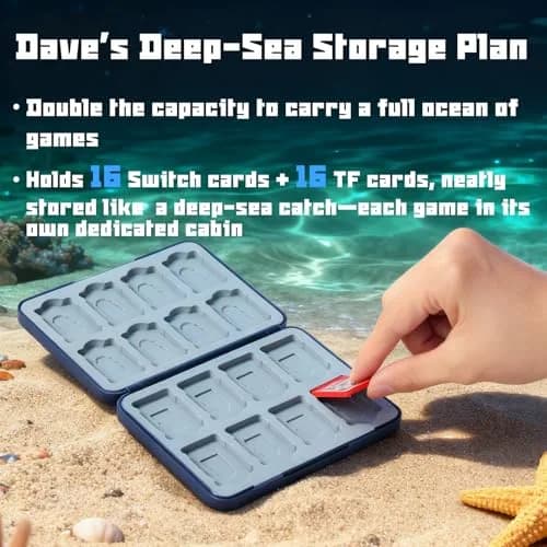 FUNLAB Blue Switch 2 Game Case Holder with 16 Slots | Protects Games & Micro SD Cards thumbnail 4