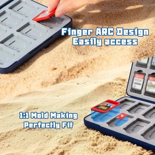 FUNLAB Blue Switch 2 Game Case Holder with 16 Slots | Protects Games & Micro SD Cards thumbnail 6